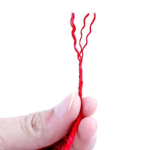 Image of KINGLAKE Natural Jute Twine - 328 Feet, Durable Packing String, Arts & Crafts Gift Twine, Red