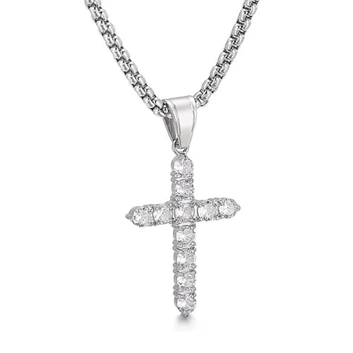 ✨ 【La perfetta fusione tra moda e classico】: La collana a croce VOKMEMC argento combina perfettamente elementi di moda e classici. Sia che tu cerchi uno stile minimalista o un'atmosfera retrò, questa collana sarà in grado di soddisfare le tue aspettative. È un accessorio resistente ed elegante che darà un tocco di classe ai tuoi outfit, mostrando il tuo stile unico.