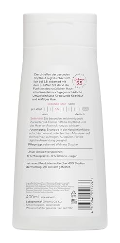 Sebamed Every-Day Shampoo 400 ml, Haarshampoo für Damen und Herren, schonende, seifenfreie Reinigung für empfindliche Kopfhaut, besonders mild durch Zuckertensidformel, für alle Haartypen geeignet