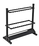 JOYWAVE Aluminium Fishing Rod Holders, Portable Fishing Rod Rack, Holds Up to 24 Rods, Modern Matte Black, 27.9x12.6x27.5 inches