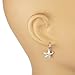 LaTisoro 925 Sterling Silver Dangle Starfish Earrings – Small 15mm Fish Dancing Earrings – Silver Nautical Jewelry