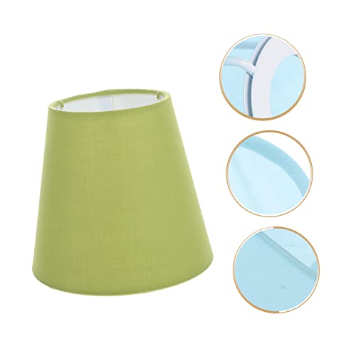 Image of Cabilock Retro Small Lampshade Green Drum Lampshade for Wall Lamp Lamp Shade Cover