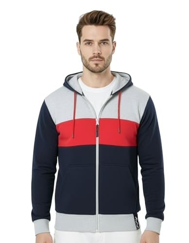 Image of AWG ALL WEATHER GEAR Hoodies for Men | Men's Solid Hooded Sweatshirt | Winter Wear | Pullover | Jackets for Men Stylish | Zipper Hooded Sweatshirt
