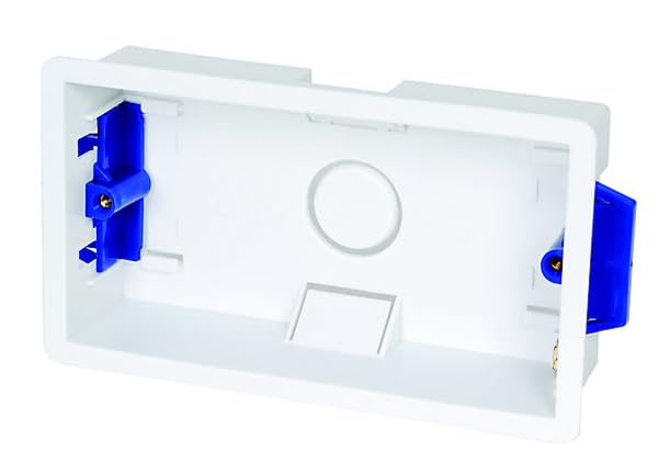 U-Trade Dry Lining Box 35mm - 1 Gang or 2 Gang, white, 2 Gang - 35mm - Dry Lining Box - Image 2