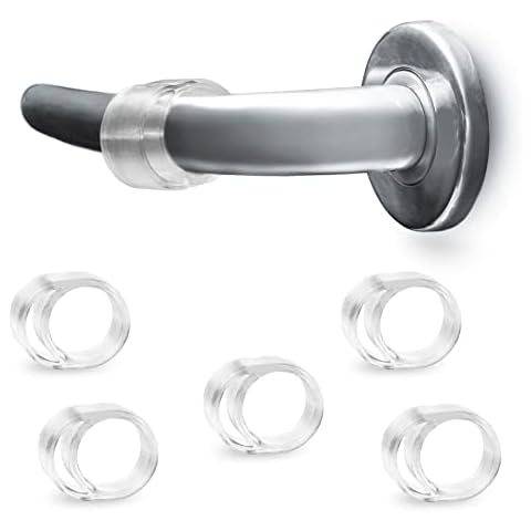 R&R Shop - Door Stopper for Transparent Recyclable Plastic Handle, Bumpers, Protects Walls, Surfaces, Doors and Windows - Set of 5 Cover
