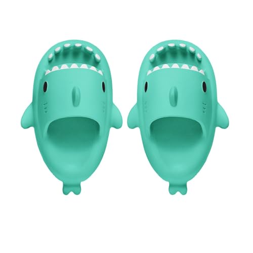 NIBESSER Sharklas Originales Niño Chanclas Tiburon Niña Con Suela Engrosada Chanclas Piscina Antideslizantes Comodas Chanclas Playa Niño Verano Zapatillas Tiburon Divertidas, Cian, 31/32 EU
