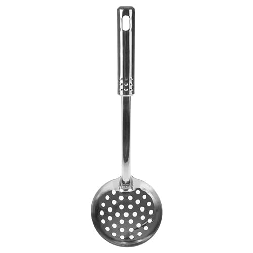 Escumadeira de Preparo Servir alimentos INOX Aço Inoxidável 30cm Durável Resistente MARAMASHOP