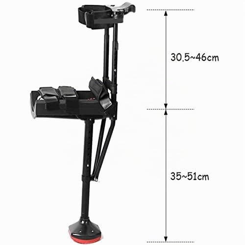Béquille de Genou Mains Libres réglable antidérapante pour Personnes âgées Support de mobilité de béquille de Genou Mains Libres pour Les Personnes âgées handicapées, à Droite