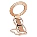 RESPECTED-BRO-Magnetic-Phone-Grip-Stand-with-Finger-Strap, 4-in-1 Magnetic Ring Holder, Kickstand and Elastic Strap for Phones, Universal Fit for iPhone 17/16/15/14/13/12, Android and Cases(Rose Gold)