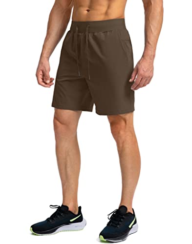 Image of Soothfeel Men's Running Shorts with Zipper Pockets 9 inch / 7 inch / 5 inch Quick Dry Eight Basketball Gym Workout Athletic Shorts