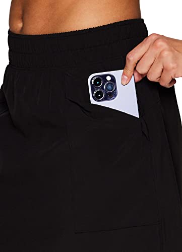 Rbx Women's Active Skort Quick Drying Skort With Pockets Lightweight Breathable Stretch Woven Skort With Inner Compression Shorts Mini Active Skirt Skort For Golf Tennis Sports Ruched Cargo Black Xl #TOP2