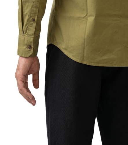 Image of Amazon Brand - INKAST Men Solid Cotton Shirt | Casual Wear | Basic Essential Plain Everyday & Office Wear | Full Sleeve | Regular Fit