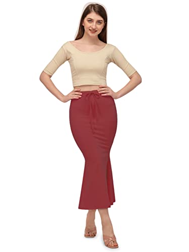 Image of Mehrang Stretchable Saree Shapewear Petticoat for Women, Cotton Blended,Petticoat,Skirts for Women,Shape Wear Dress for Saree