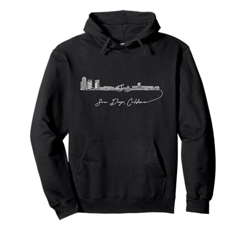 Signature San Diego City Skyline – Souvenir de Californie Sweat à Capuche