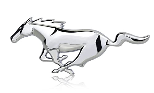 Image of VRT 3D Chrome Emblem Automotive Car, Bike Badges Logo Self Adhesive Sticker (Horse, Silver)