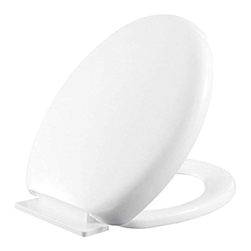 Barrageon Asiento del Ba�o Universal Tapa WC Asientos de Inodoro Espesar Durable Instalaci�n F�cil Cierre Silencioso Antibacteriano Antienvejecimiento Bisagras Ajustables(Forma de O) Blanco