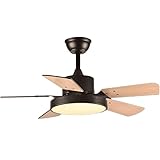 Deckenventilator-Licht, kleine LED-Deckenventilator-Licht, Büro-Stummventilator-Deckenlicht, Schlafzimmer-Wohnzimmer-Ventilator-Licht mit Fernbedienung, Hängeventilator-Lampe, stilvoll und schön