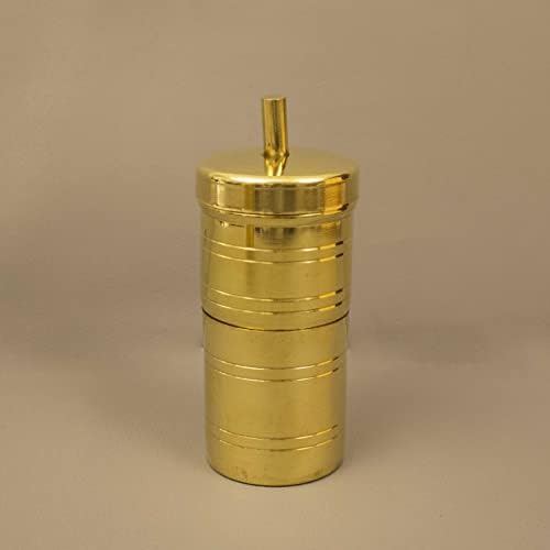 Yuktha Eternals Brass Filter Coffee Maker, Brass, South Indian Drip Sytle Decoction Liquid Maker, Coffee Filter Vessel, Utensil- Coffee FLITER (Small) - Image 4