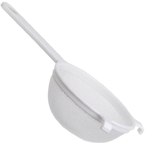 HIC Kitchen 30023 HIC Mesh Strainer, Nylon, White Cover