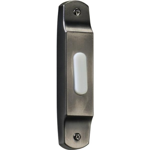 Quorum 7-302-92 Traditional Door Chime Button From Door Chimes Antique Silver Collection In Pewter, Nickel, Silver Finish, #TOP14