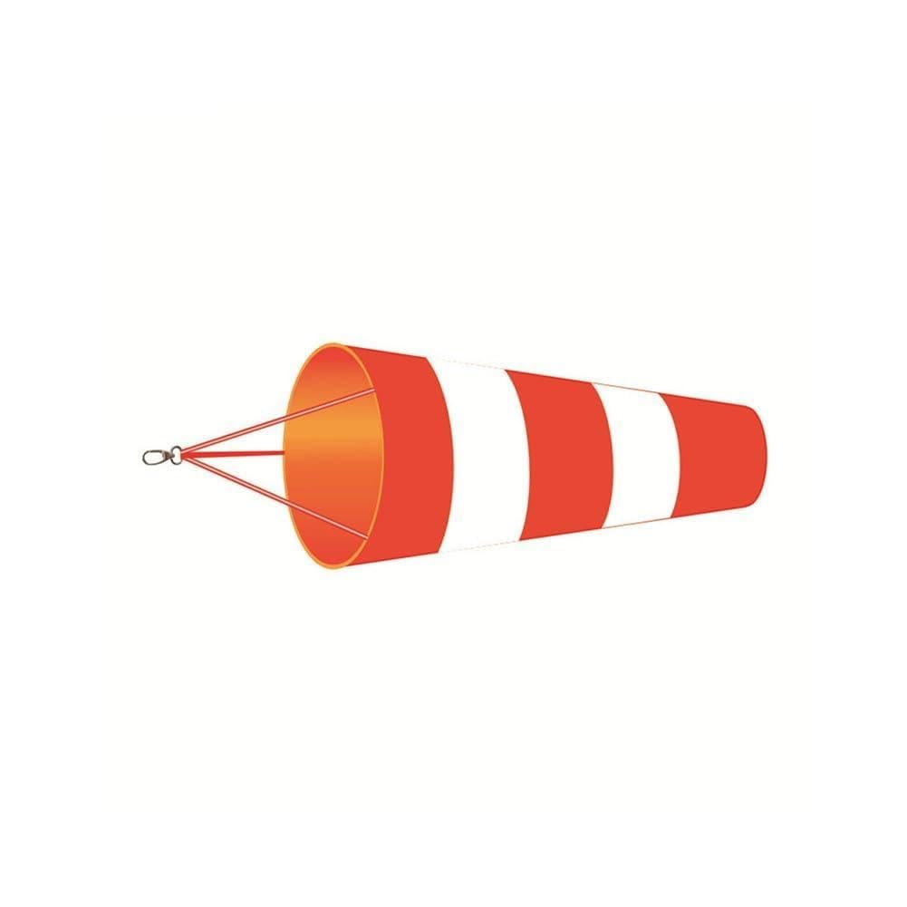Fluoreszierender Windsack, Flughafen-Windsack zur Windmessung, reflektierende Streifen, rot, weiß, 60–100 cm Oxford-Stoff(60cm)