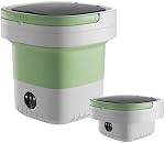 16L Portable Washing Machine, Large Capacity Washer Deeply Cleans for Underwear, Baby Clothes, Shirts,Small Delicates. Small Laundry and Dryer Combo for Solo Living,Apartments,Hotels,Travel Green