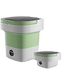 16L Portable Washing Machine, Large Capacity Washer Deeply Cleans for Underwear, Baby Clothes, Shirts,Small Delicates. Small Laundry and Dryer Combo for Solo Living,Apartments,Hotels,Travel Green