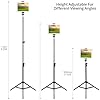 QWORK® iPad Tripod Stand, Adjustable Tablet Floor Stand for Live Streaming, Fits iPad Pro, Air, Mini, Phone & More, 21" to 63" Height， 360° Rotation #2