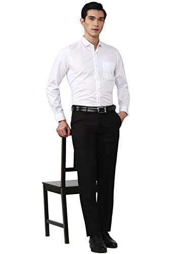 Image of Van Heusen Men's Fashion Formal Mid Rise Slim Fit Premium Formal Trousers | Superior Comfort | Auto-Flex Waist Band | Soft Touch