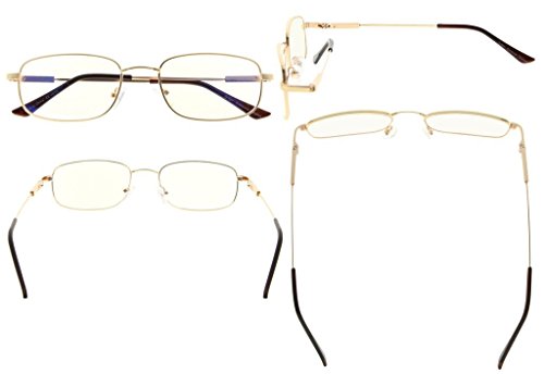 Image of CessBlu Computer Glasses Men Bendable Titanium Reading Eyeglasses Blue Light Filter