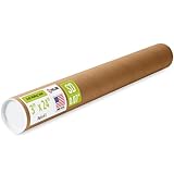 Paclord Versandrolle aus verstärktem Kraftpapier, 7,6 x 61 cm, mit 2 Kappen, 1 Stück