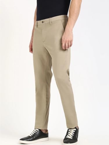 Image of Relaxed Fit Self-Design Mid Rise Trouser