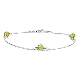 Pulsera de plata de ley 925 y piedras preciosas de | Pulsera de cuentas de y cadena de serpiente estilo boho | Joyería de verano única y accesorio de moda navideña para niñas y mujeres adolescentes