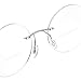 Fuisetaea Round Rimless Frame Reading Glasses For Men Women +1.75 Titanium Alloy Lightweight Readers Eyeglasses