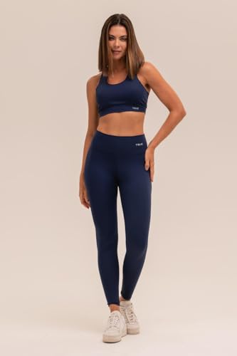 Calça Legging com Infravermelho para Lipedema Emana (BR, Alfa, G, Regular, Regular, Azul Marinho)