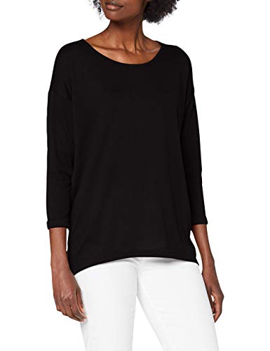 Only Onlelcos 4/5 Solid Top Jrs Noos, Maglia a Maniche Lunghe Donna, Nero (Black), 38 (Taglia Produttore: Medium)