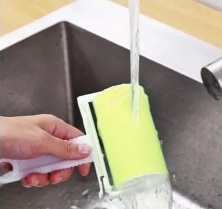 Rolo Tira Pelos Lã fiapos, Adesivo, Lavável, Removedor de pelos em Roupas Pet Cachorro Gato Pena - L