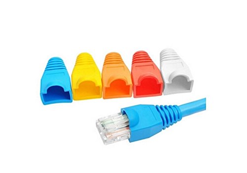 HSEAMALL 100 PCS Coloré RJ45 Fin Bouchon Connecteur Capuchon Souple En Plastic Ethernet Réseau Plug Gaine Câble Bottes… - Image 7