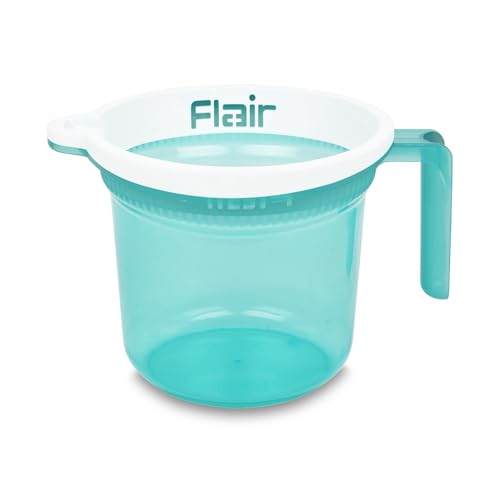 Image of FLAIR Estella Crystal Plastic Bath Mug 1 LTR - Durable, Lightweight & Stylish - Ideal for Daily Use in Bathroom & Kitchen (Green)