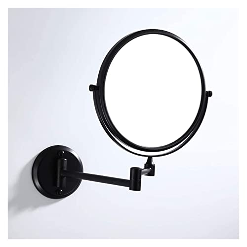 Miroir de maquillage mural noir de 20,3 cm avec double face grossissante pour salle de bain - 4
