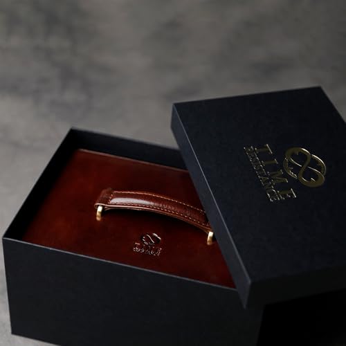 Image of Time Resistance Jewelry Box - Full Grain Leather Jewellery Organizer - Accessories Storage - Key Lock Box for Women (Brown)