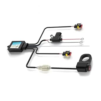 Motorcycle LED Light Wiring Harness Switch Kit, Always On/Strobe/Left