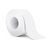 Hoacm White Caulk Strip Tape Waterproof, 1.5" x 10.5Ft PVC Self Adhesive Caulk Tape Decorative Caulk