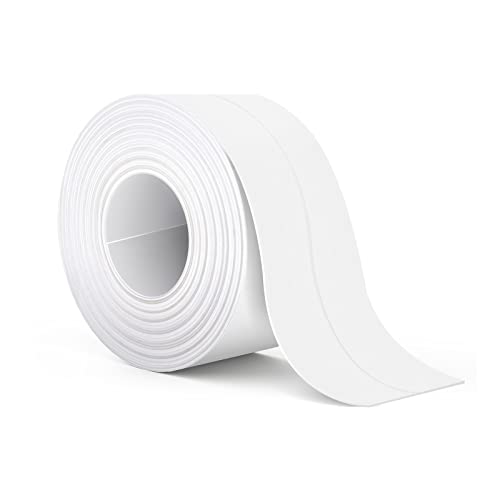 Hoacm White Caulk Strip Tape Waterproof, 1.5" X 10.5Ft Pvc Self Adhesive Caulk Tape Decorative Caulking Tape For Kitchen Countertop Sink Bathroom Toilet Bathtub Floor Wall Corner Wall Edge Protector #TOP28