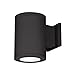 WAC Lighting DS-WS06-N40S-BK Tube Architectural 6" LED Wall Light Straight Narrow Beam 4000K in Black, Single