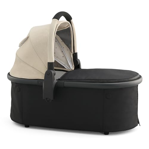 Mockingbird Bassinet - Compatible Single and Single-to-Double Strollers - Newborn Lie-Flat and Overnight Sleep Solution - Mattress Sheet Included - Oat