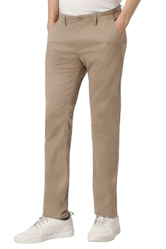 Image of Peter England Men's Skinny Fit Mid Rise Premium Casual Trouser Chinos