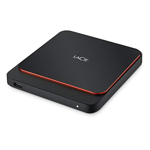 LaCie ポータブル SSD、500 GB、ポータブル外付けハード ドライブ、2.5 インチ、USB-C、USB 3.0、Mac、PC (STHK500800)