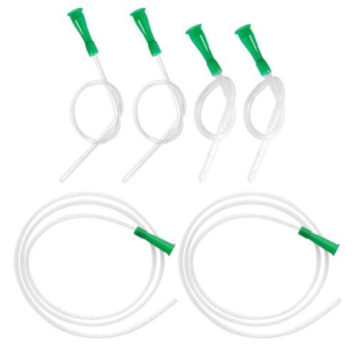 PBAHAUP De Ayuda Para Enemas Flexibles 6 Piezas, Punta Redonda y Bordes Redondeados, Tamaño Universal Para Irrigadores y Kits De Enema Comunes, Irrigador Para Lavado Intestinal (30cm &50 cm & 1M)