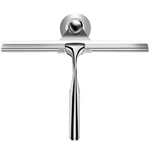 Ponsey Shower Window Squeegee, Stainless Steel Squeegee for Shower Doors Bathroom Kitchen Car